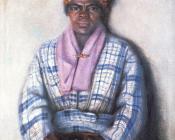 阿基保尔约翰莫特利 - Woman Peeling Apples